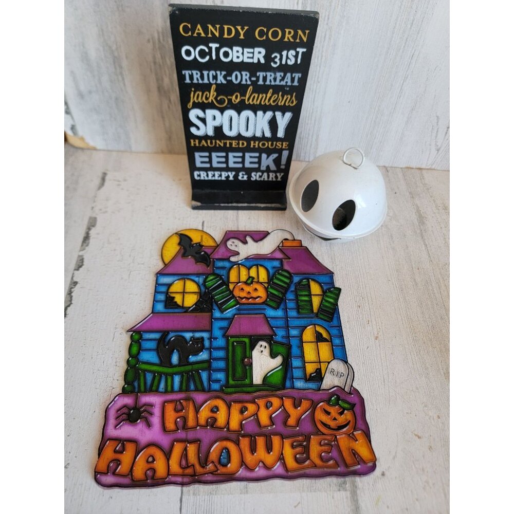 Happy Halloween set ghost Bell variety set spooky figure black cat spider decor‎
